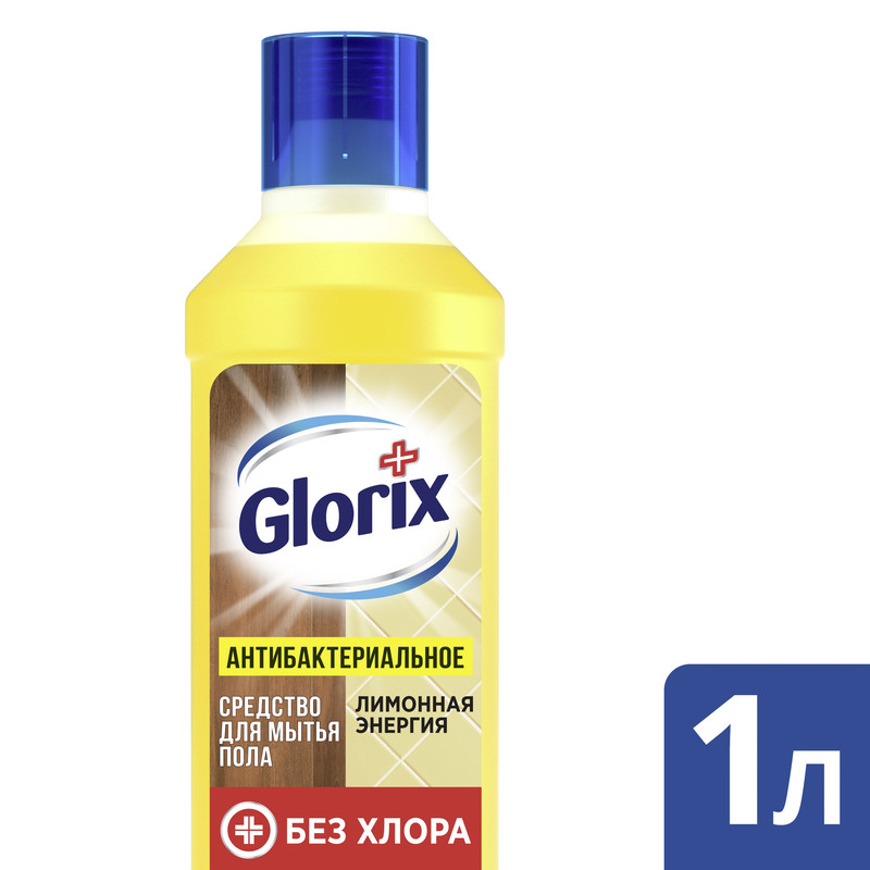 Засіб для миття підлоги GLORIX Лимонна енергія, 1 л